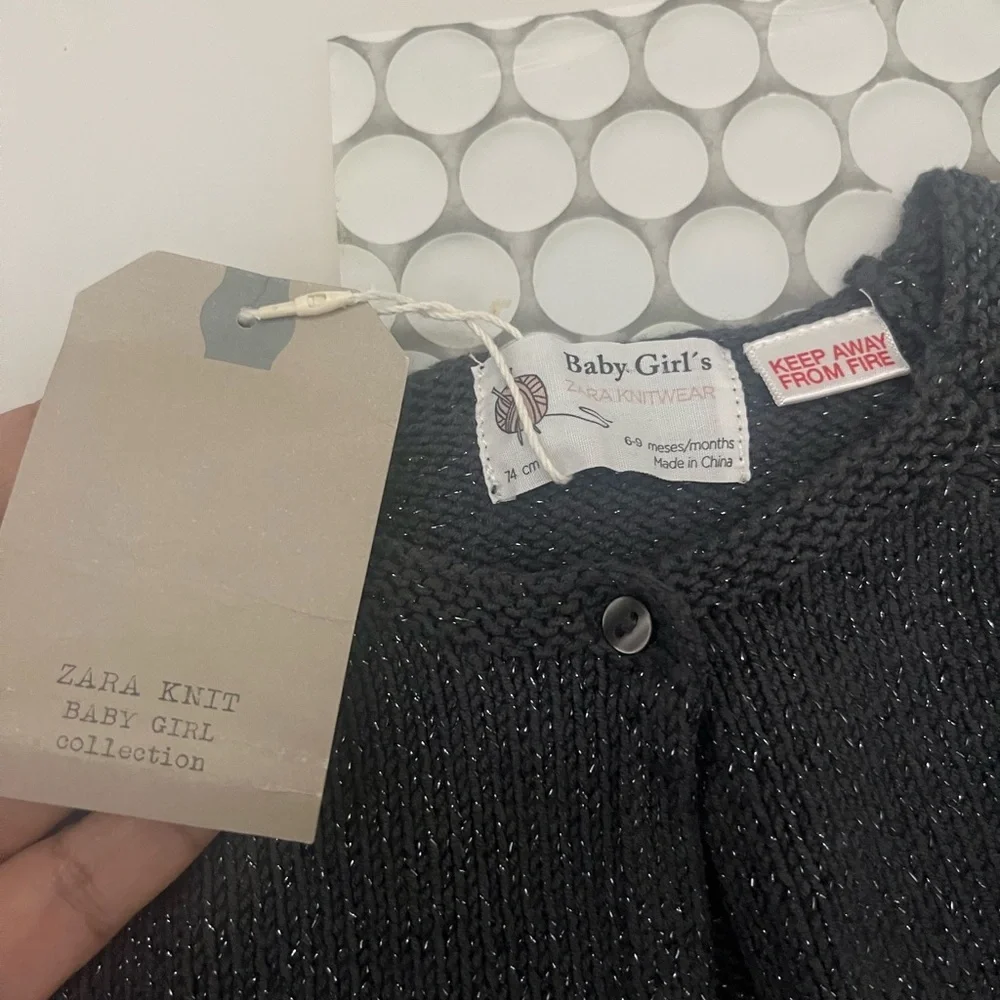 Zara Chic charcoal grey Knit Kids sweater